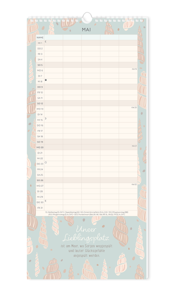 Familienplaner 2024 "Meer Zeit für uns"